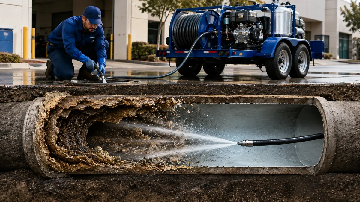 Sewer Pipe Descaling in Walnut